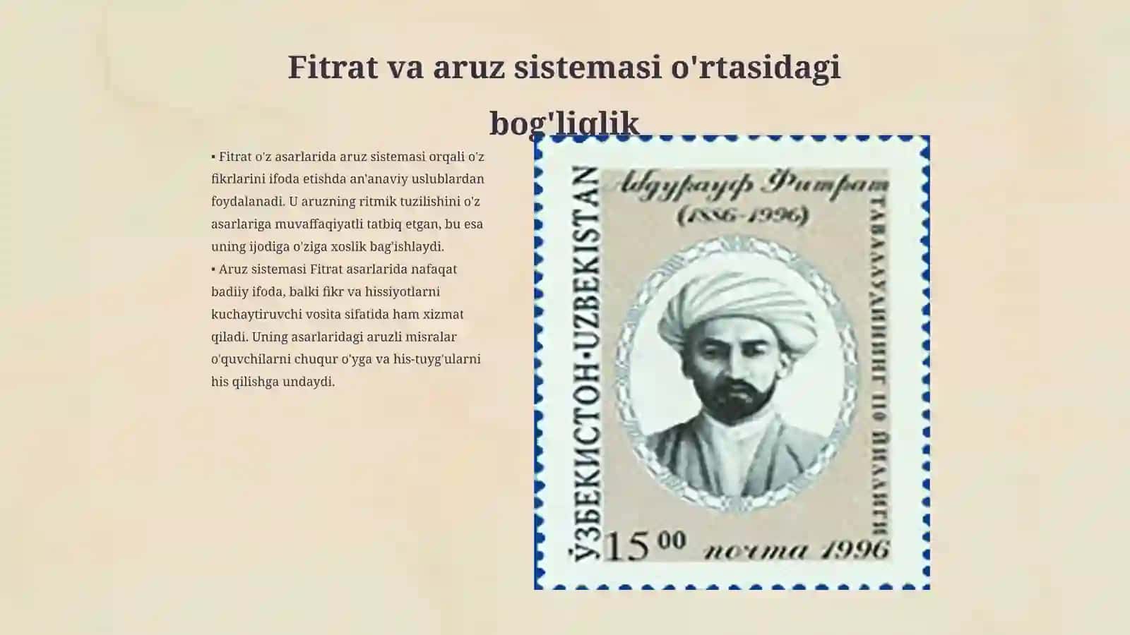 Fitratning aruz asarida aruz sistemasi talqini 3