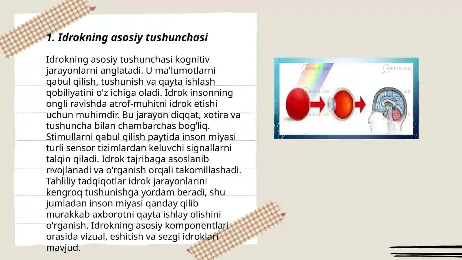 Idrok haqida tushuncha va uning xususiyatlari 3
