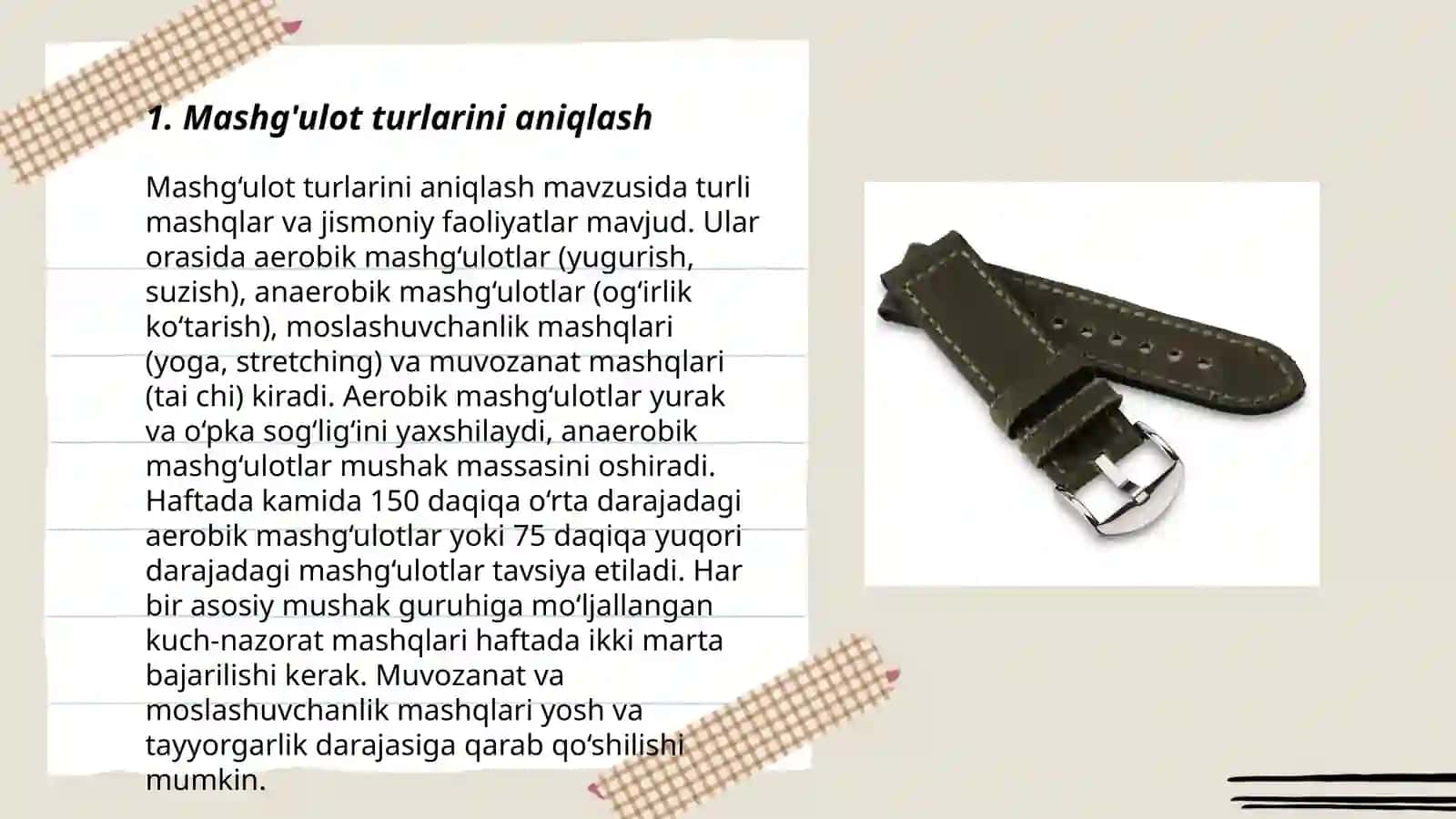 Mashg‘ulot turlarini aniqlash 3