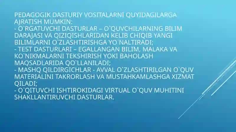 Onlayin pedagogiMk dasturiy vositalardan foydalanish 3