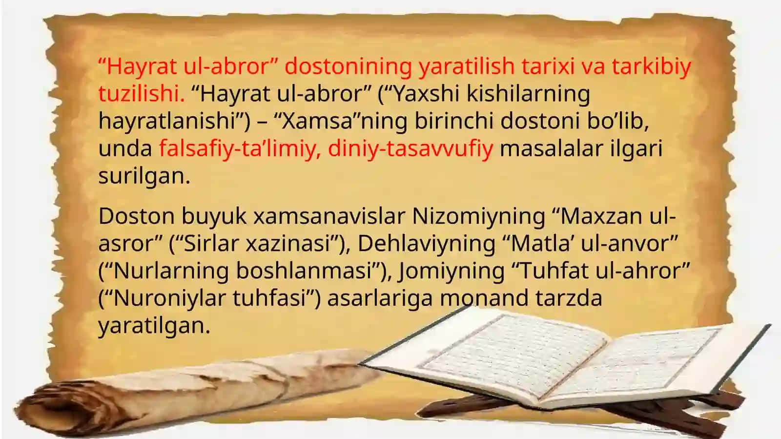 "Hayrat ul-abror"dostoning ta'limiy-didaktik xususiyatlari 3