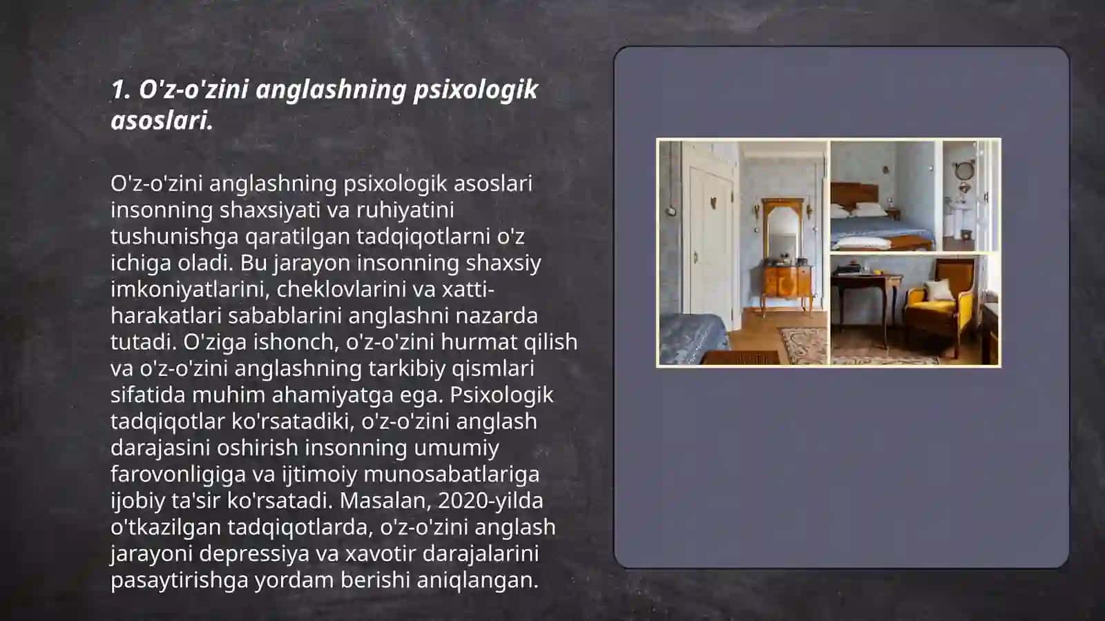 O'z-o'zini anglashning psixologik asoslari 3