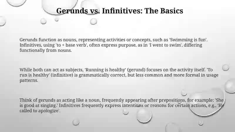 Verb+ -ingforms and infinitives 3