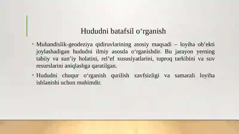 Muhandislik-geodeziya qidiruvlar maqsadi 3
