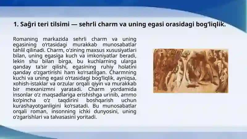 Onore de Balzak Saĝri teri tilsimi romani 3