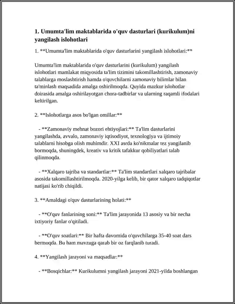 Umumta'lim maktablarida o'quv dasturlari (kurikulum)ni yangilash islohotlari 3