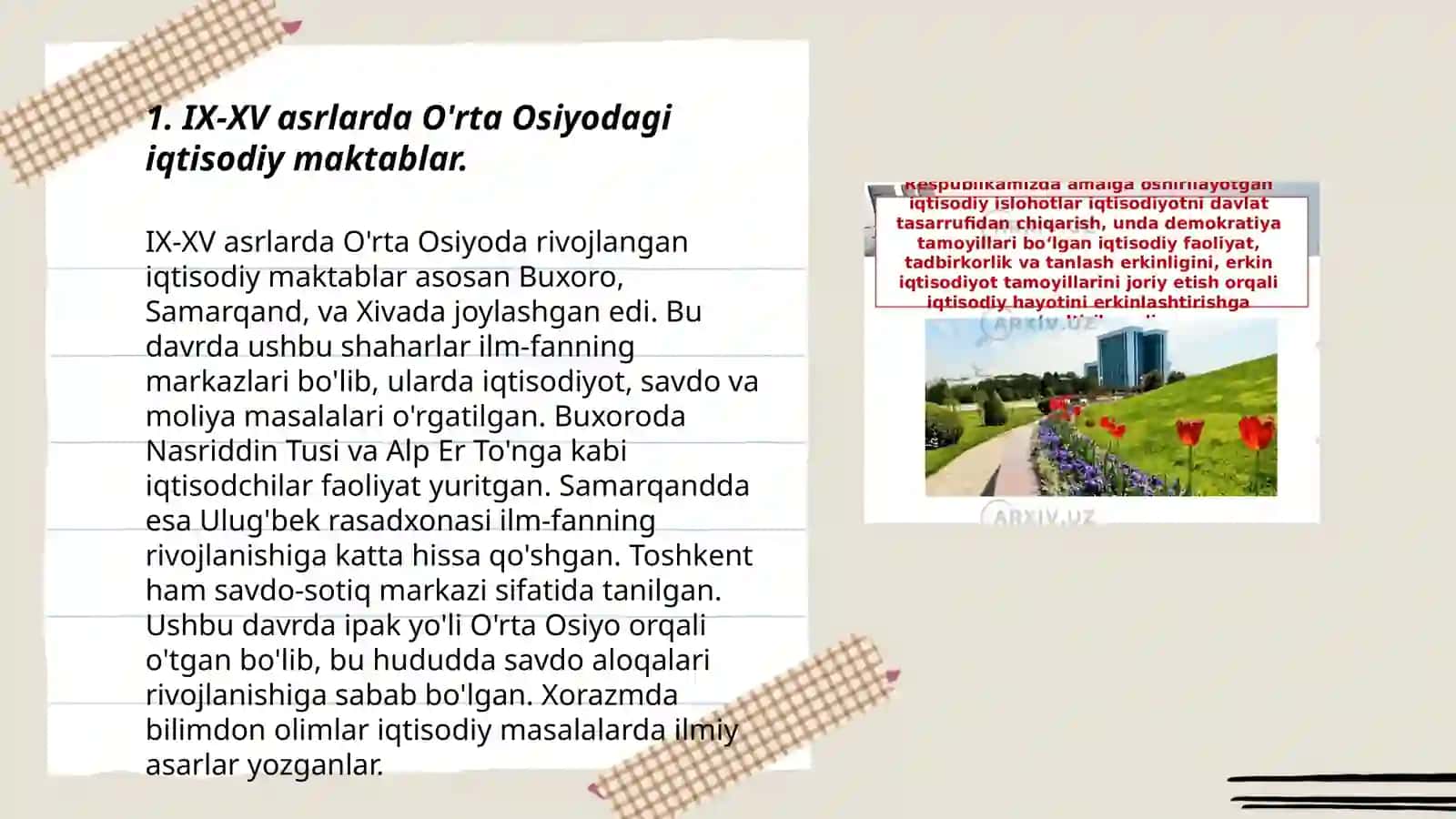 IX-XV asrlarda O'rta Osiyodagi iqtisodiy maktablar 3