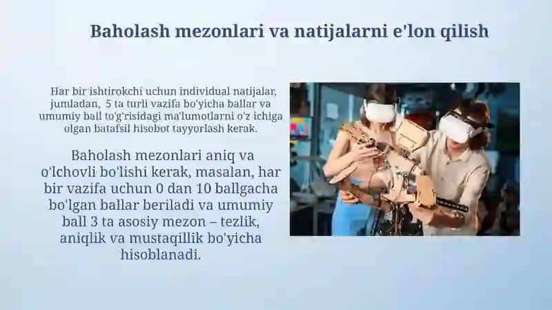 Robototexnika musobaqalarini tashkil etish 3