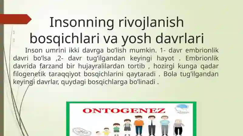 Insonning rivojlanish bosqichlari va yosh davrlari 3