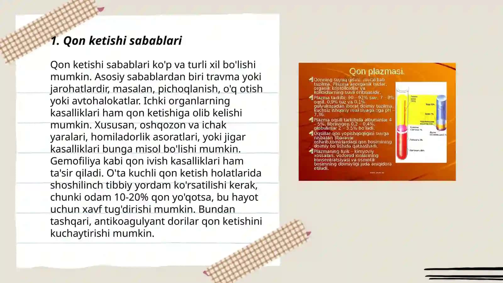Qon ketishi va qon yõqotish 3