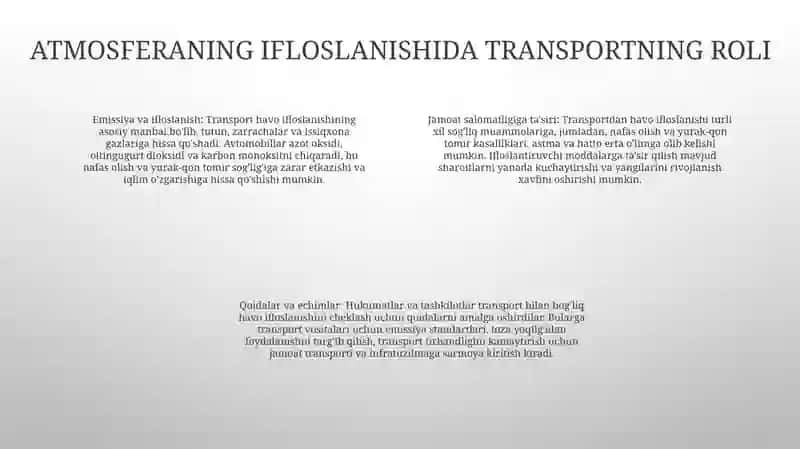 Avtotransportlar Atmosfera Havosini Ifloslanishining Asosiy Manbasi Sifatida 3