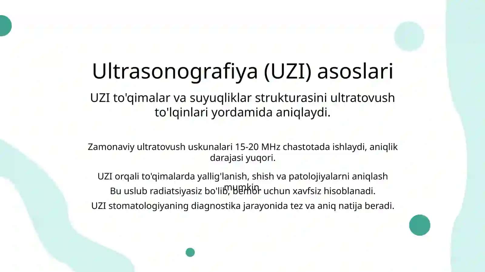 Zamonaviy Klinik Usullar: UZI, Doplerografiya, MRT, KT 3