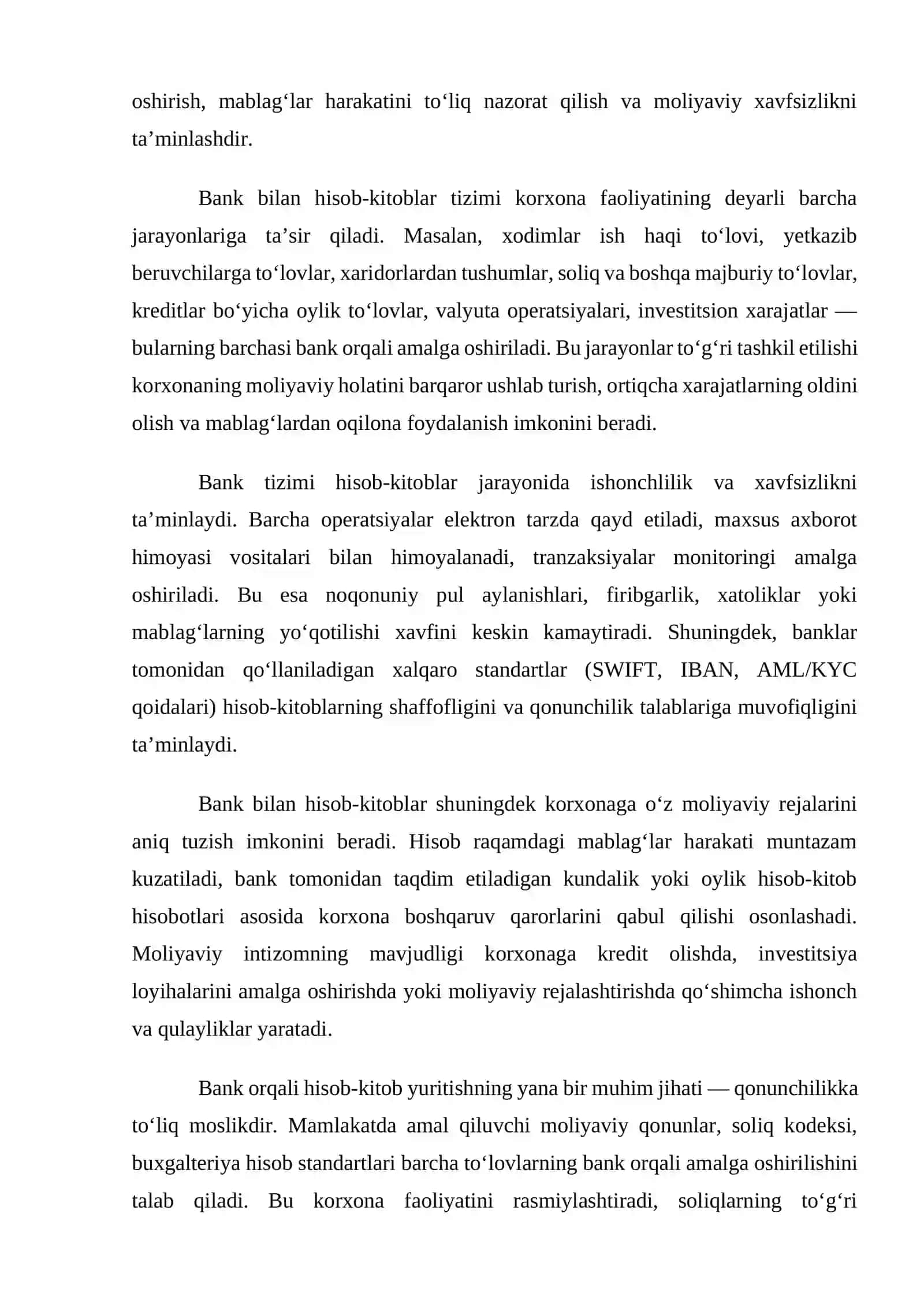 Bank bilan hisob-kitoblarning mohiyati 3