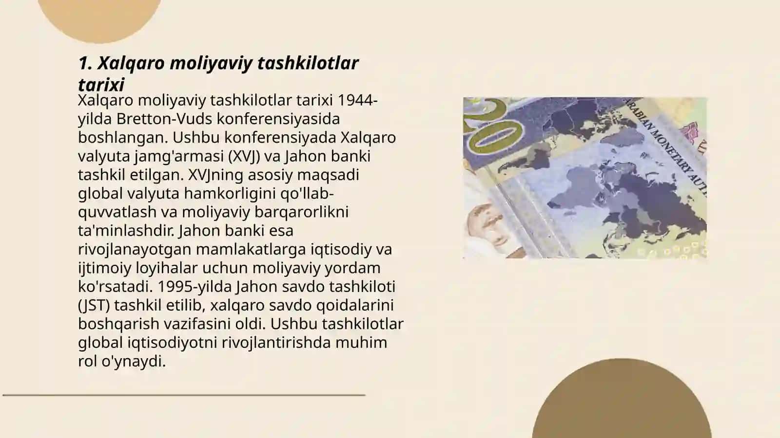 Xalqaro moliyaviy tashkilotlar tarixi 3