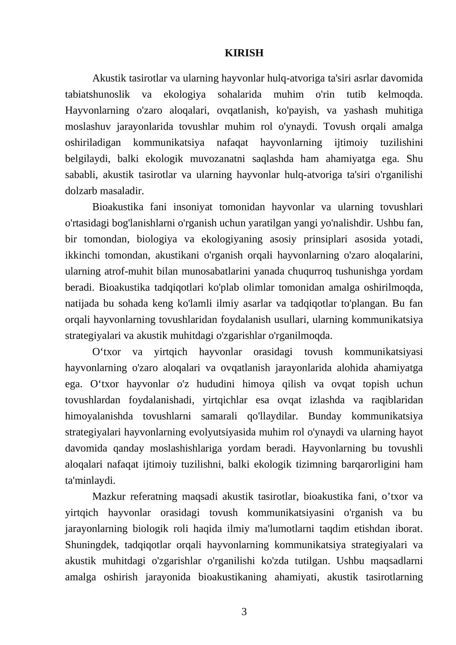 Akustik tasirotlar. Bioakustika fani boyicha tushuncha 3