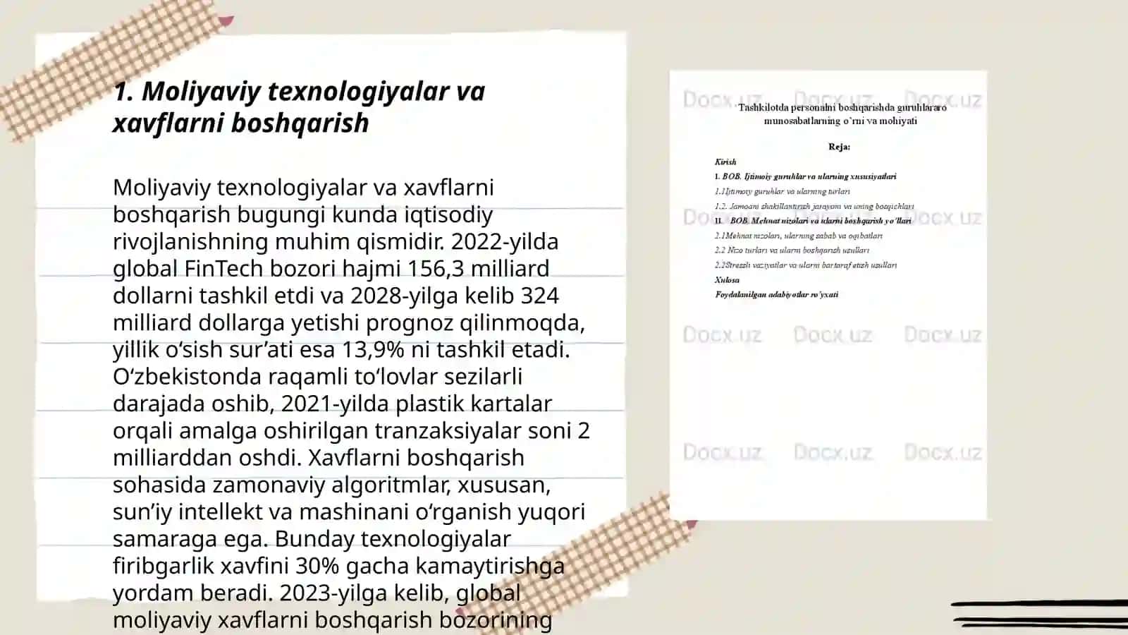 Moliyaviy texnologiyalar va xavflarni boshqarish 3