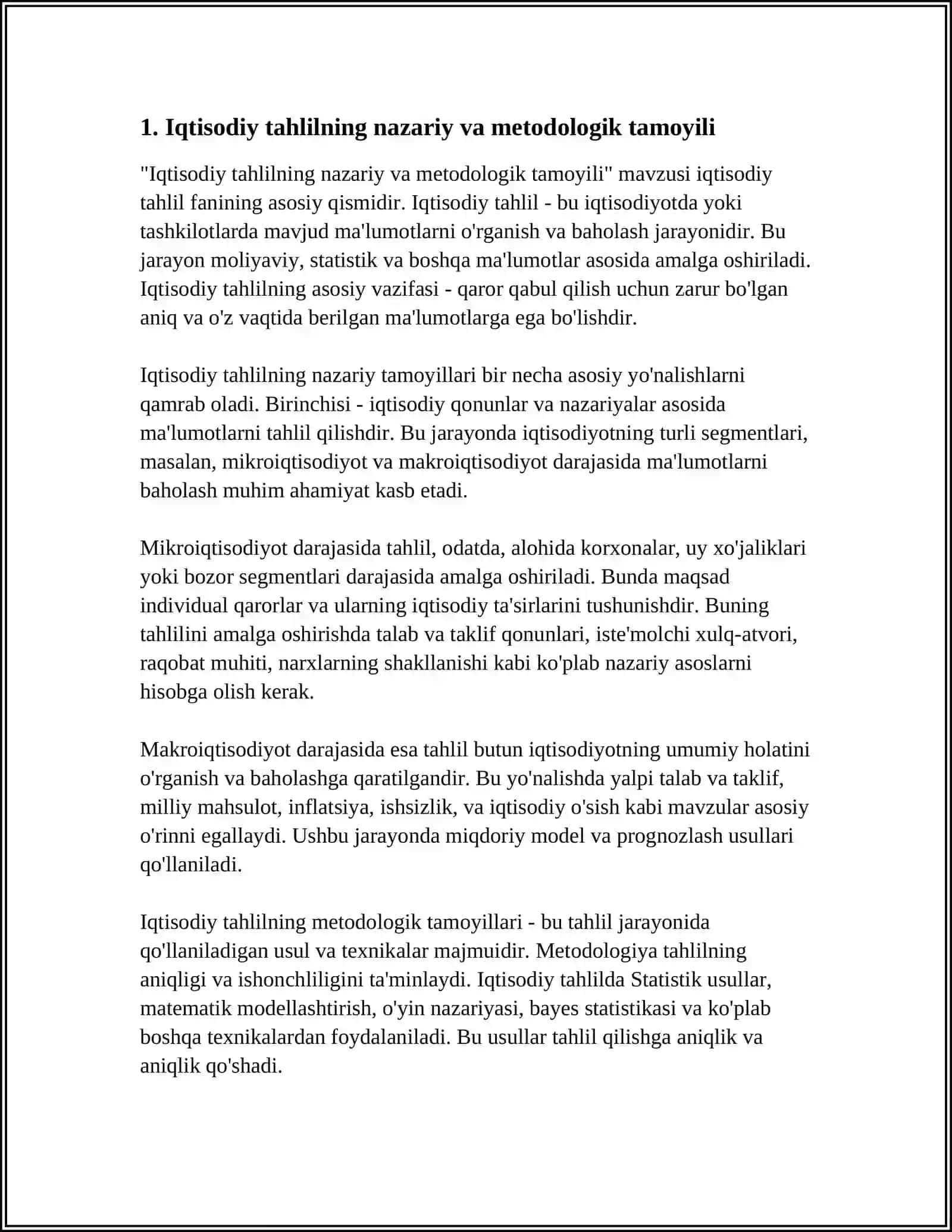 Iqtisodiy tahlilning nazariy va metodologik tamoyili 3