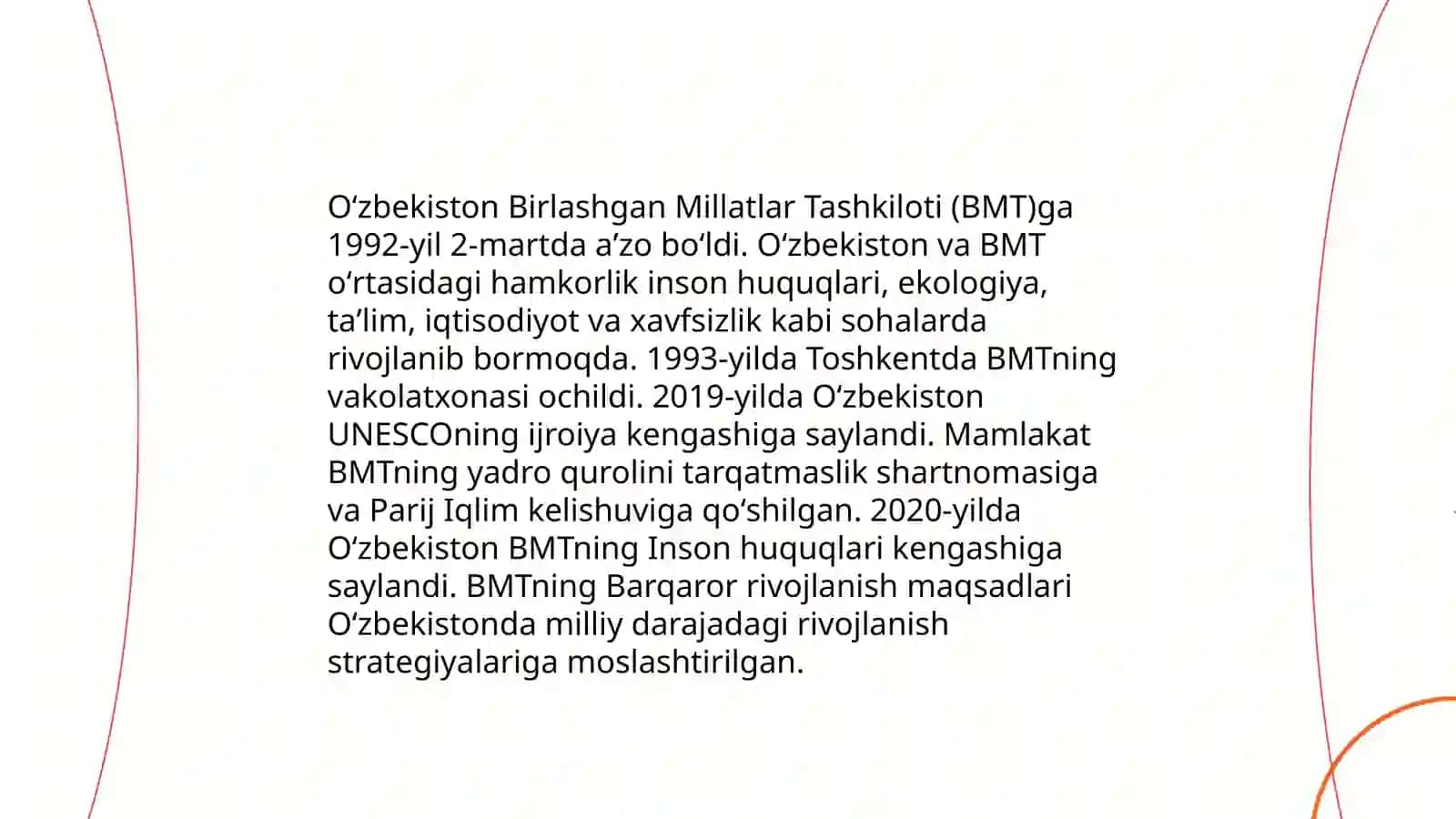 Oʻzbekistonning xalqaro tashkilotlar bilan hamkorlik aloqalari 3