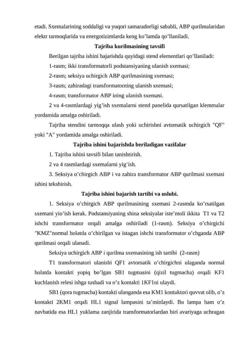 ZAHIRADAGI MANBANI AVTOMATIK RAVISHDA ULASH (ZAU) SXEMALARINI O’RGANISH 3