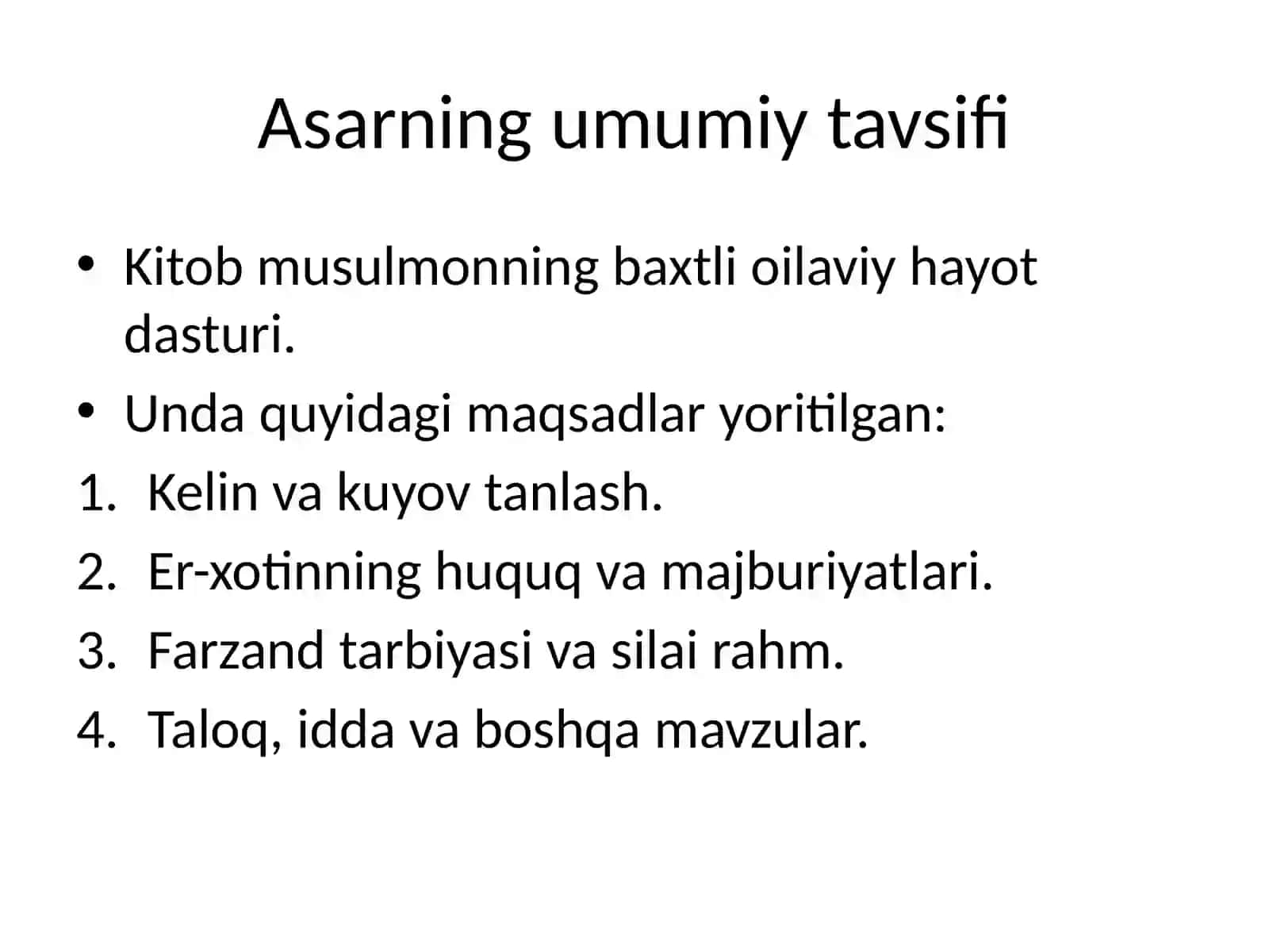 Shayx Muhammad Sodiq Muhammad Yusufning "Baxtiyor oila" asarida islom qadriyatlarining talqini 3