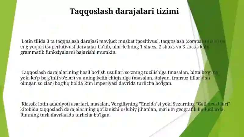 Lotin tilidagi orttirma darajadagi sifatlar 3