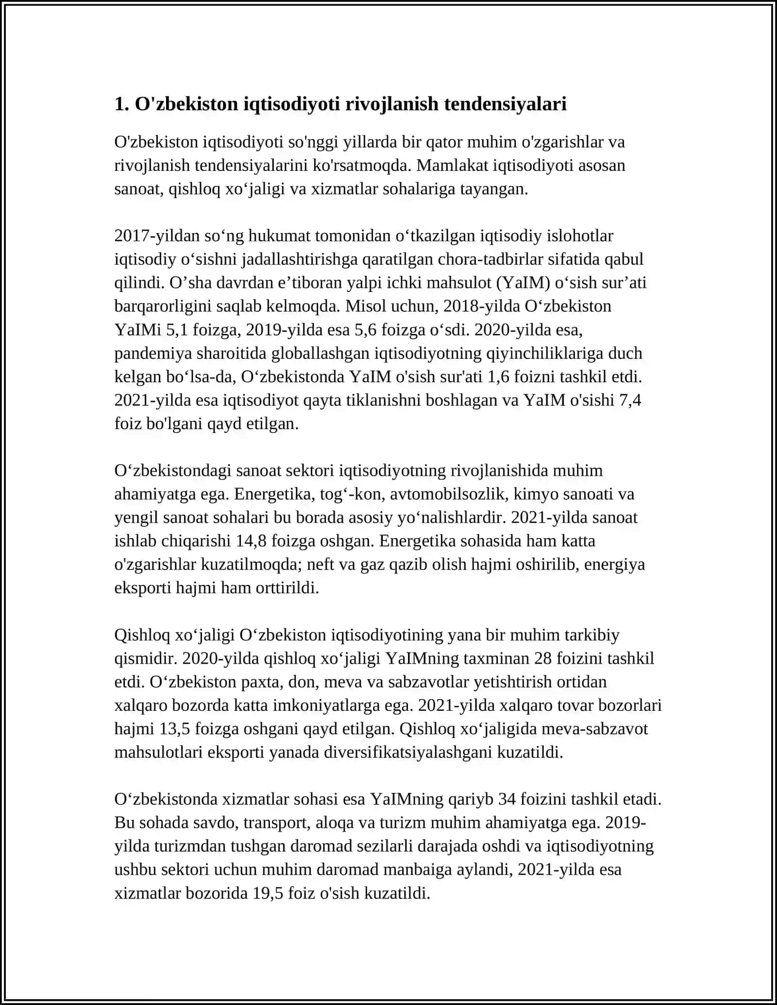 SAMARQAND IQTISODIYOT VA SERVIS INSTITUTI IQTISODIYOT KAFEDRASI MUSTAQIL ISH 3
