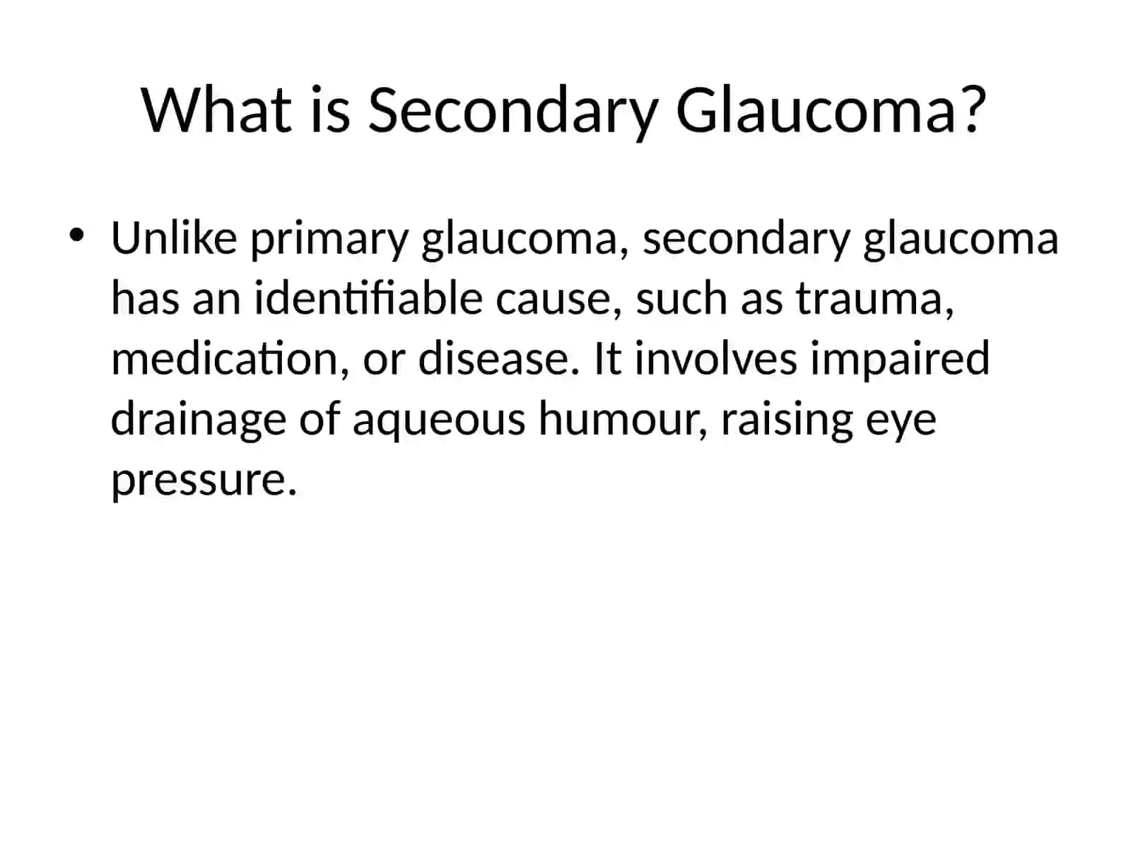 Secondary Glaucomagroup:517-AStudent:ArslonovJavohir 3