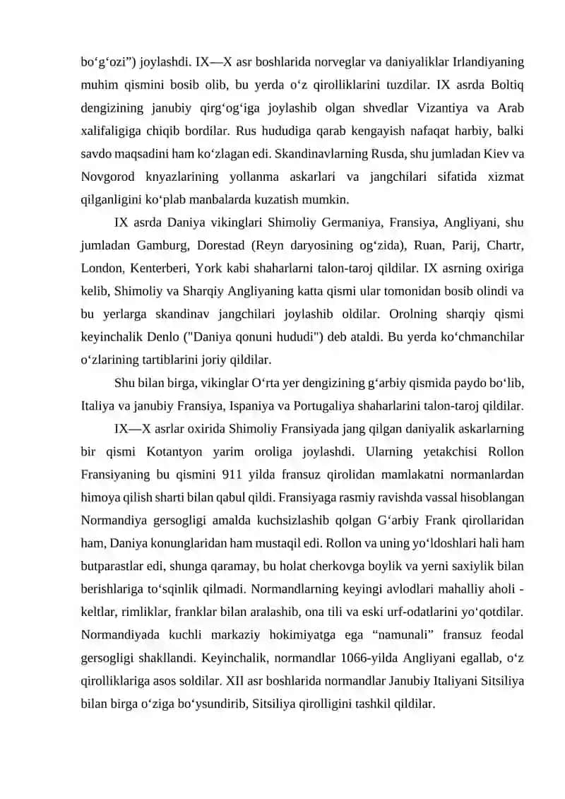 IX-XI asrlarda Shimoliy Yevropa 3