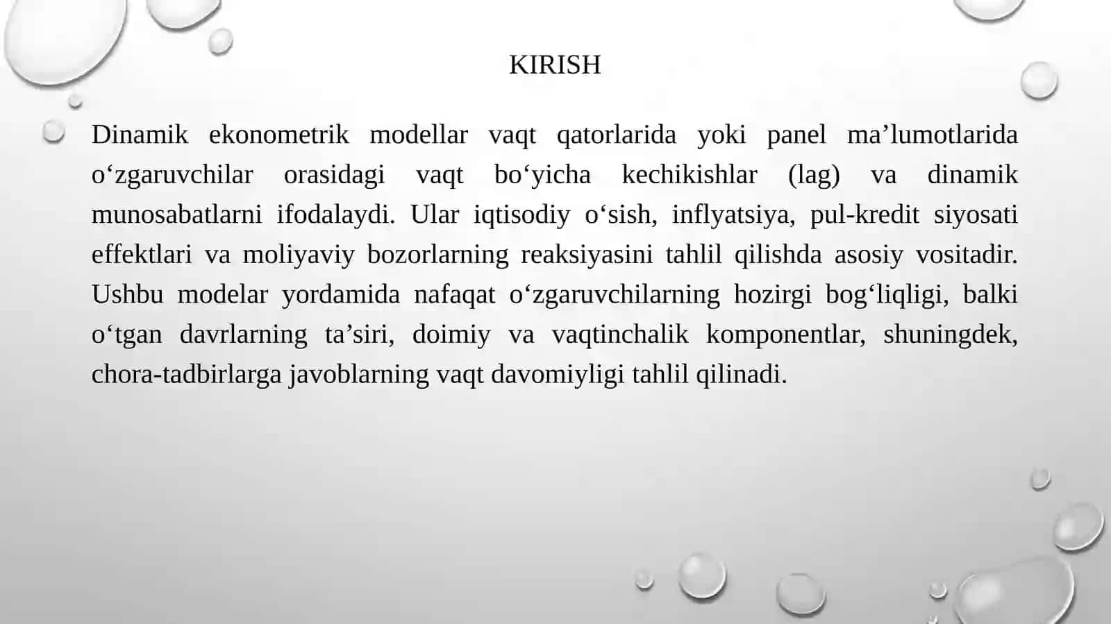 Dinamik Ekonometrik modellar 3