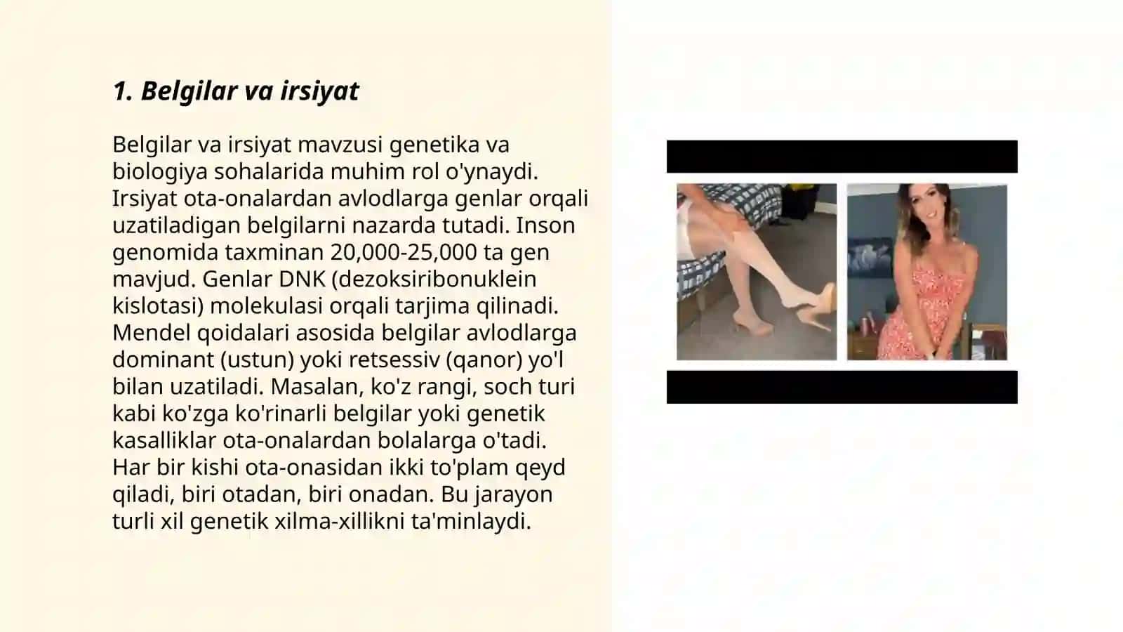 Belgilarning jins bilan birikkan holda irsiylanishi 3