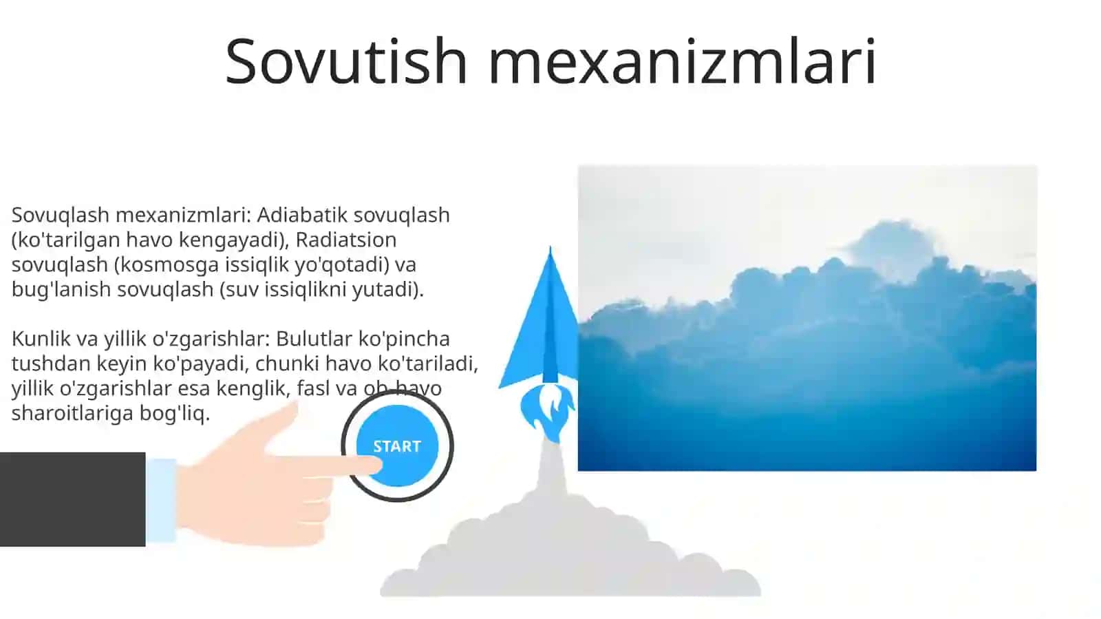 Bulutlar hosil bo'lishining fizik-meteorologik sharoitlari. Bulutlarning sutkalik va yillik o'zgarishlari 3