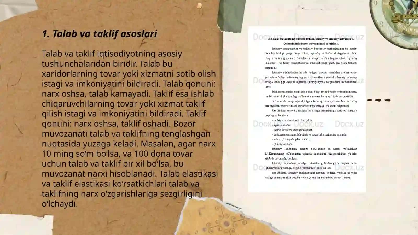 Talab taklif bozor muvozanati 3
