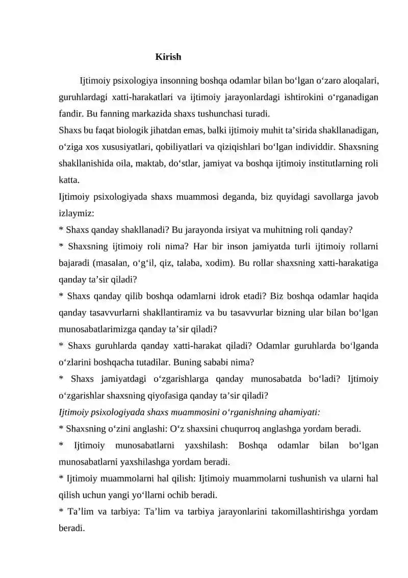 SOTSIAL PSIXALOGIYADA SHAXS MUAMMOSI 3