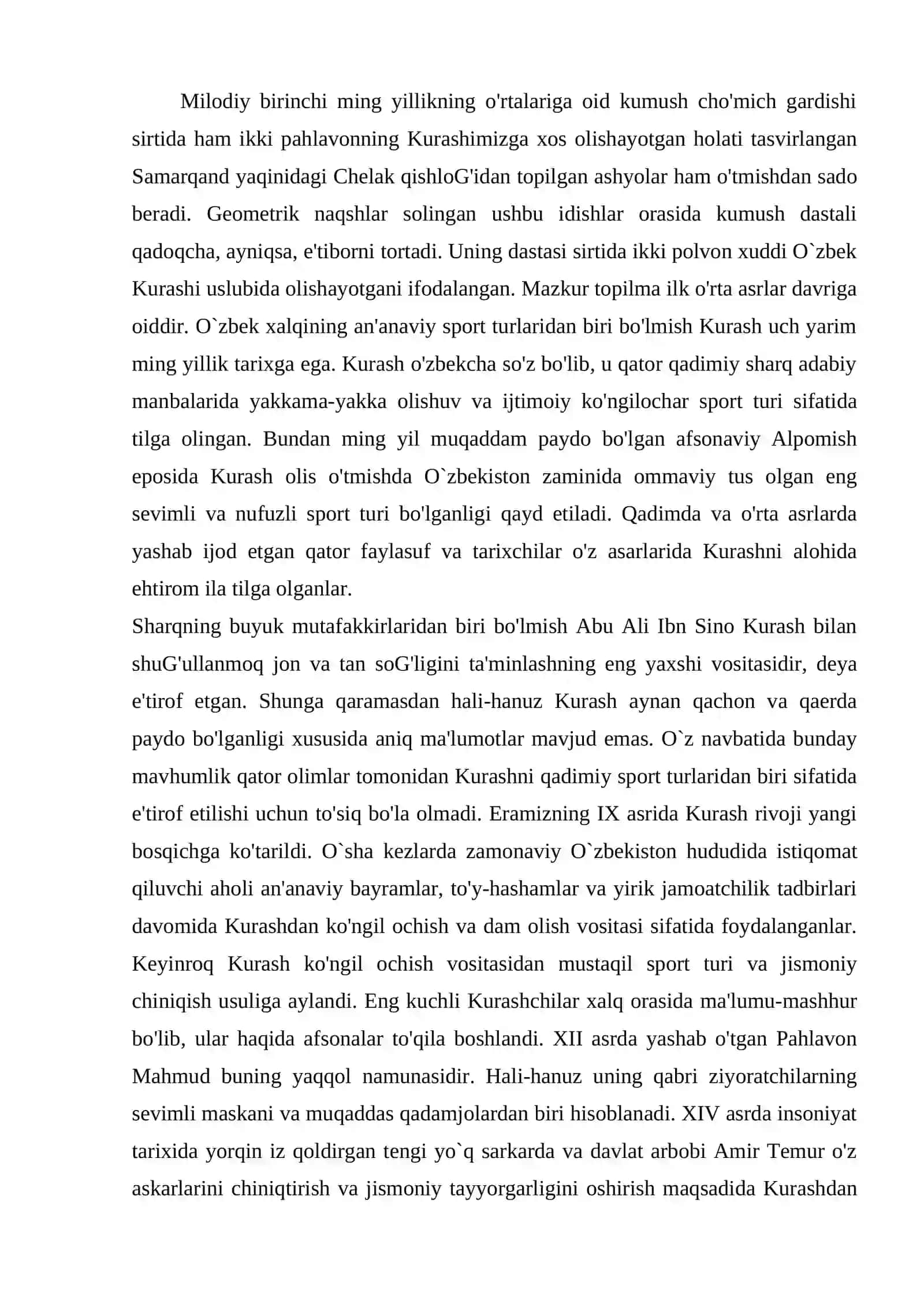 Kurash turlarining rivojlanish tarixi 3