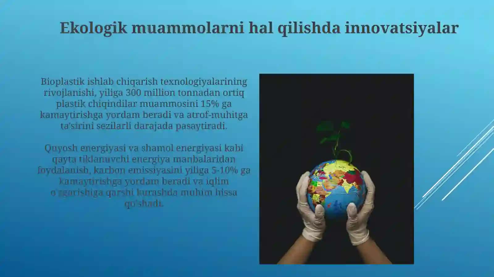 Ekologik muammolarni hal qilishda innovatsiyalar 3