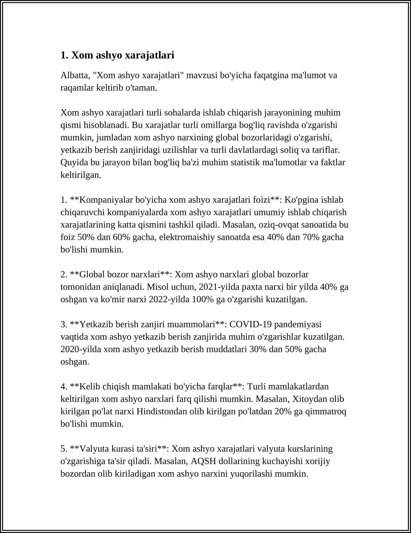 FOYDA SOLIG'INI HISOBLASHDA XARAJATLARNI TURKUMLASH 3