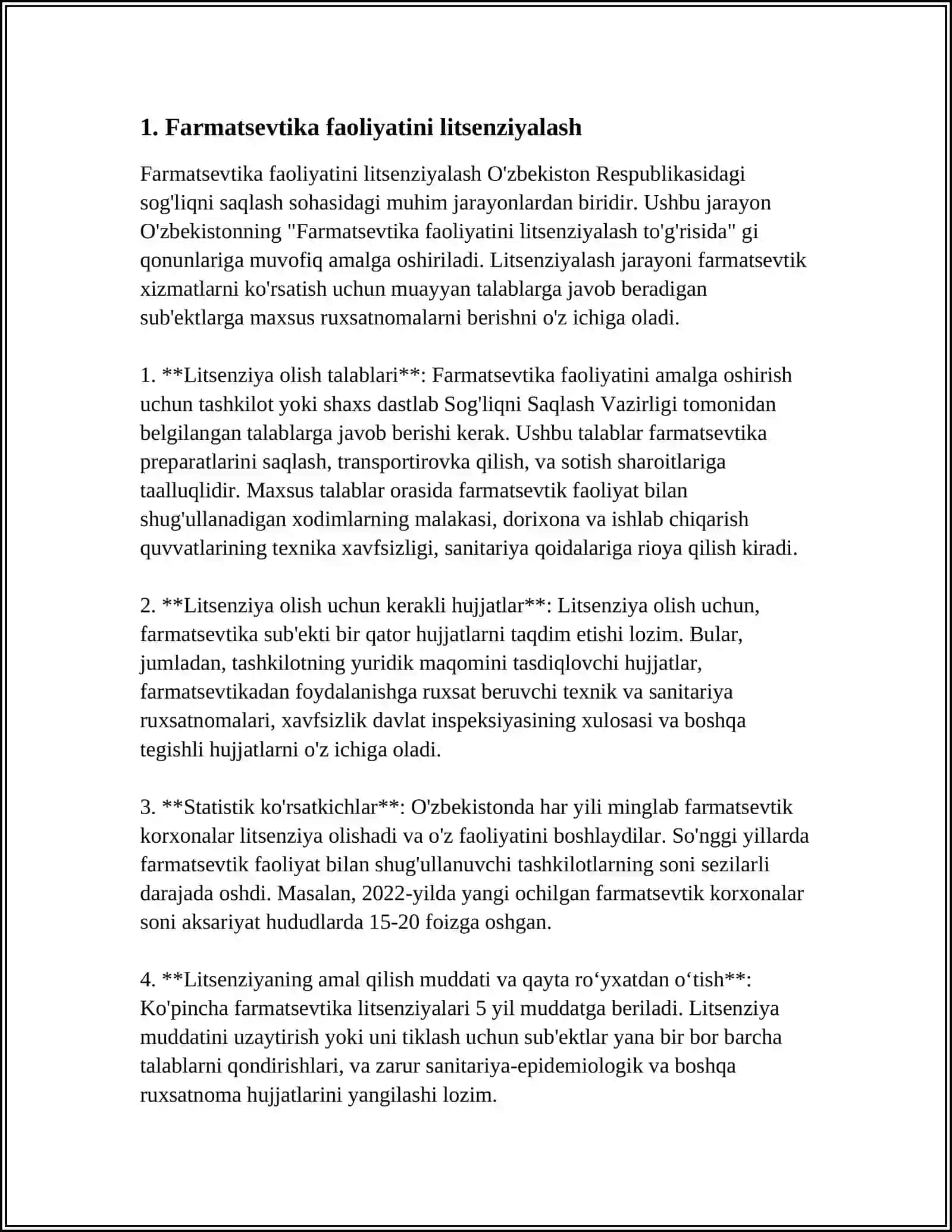 FARMATSEVTIKA FAOLIYATINI MUVOFIQLASHTIRUVCHI QONUN HUJJATLAR 3