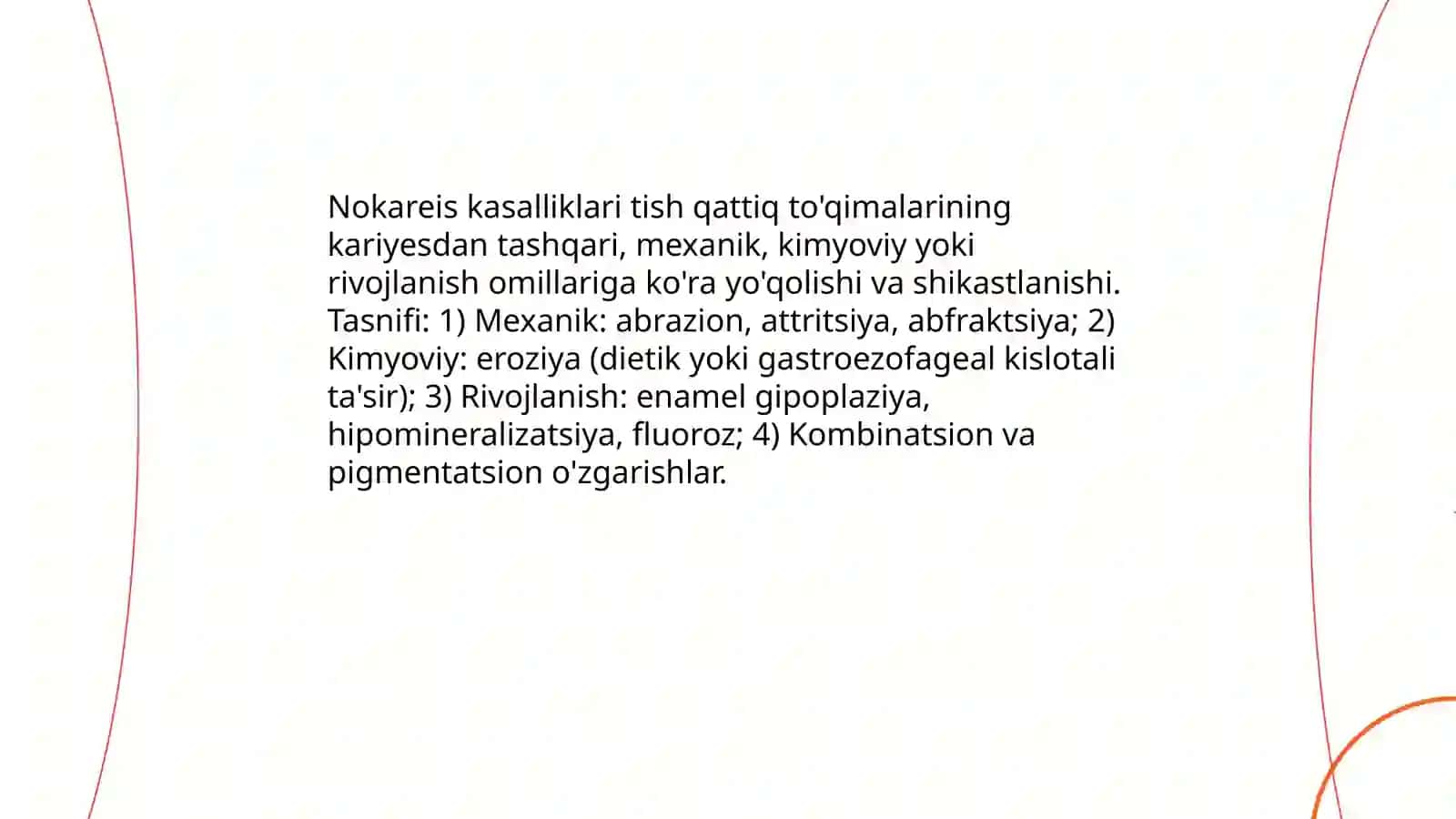 Tish qattiq to'qimalarining nokareis kasalliklari profilatikasi 3