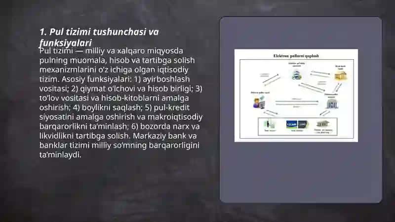 O‘ZBEKISTON RESPUBLIKASI PUL TIZIMI VA UNING ELEMENTLARI 3