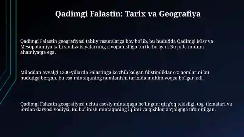 Qadimgi Falastin davlati 3