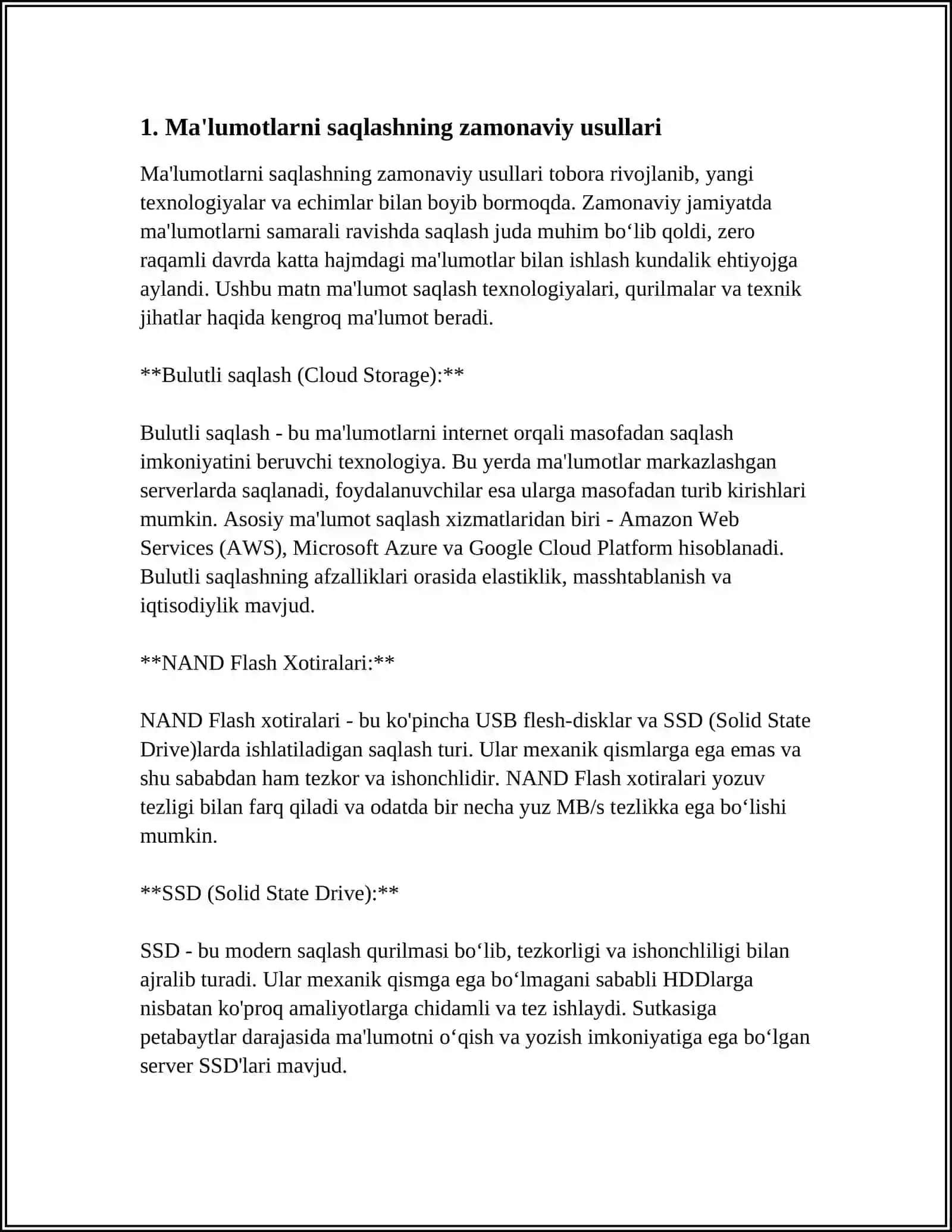 FAYLLAR BILAN ISHLASHNING YANGI USULLARI(I/O TEXNOLOGIYASI) 3