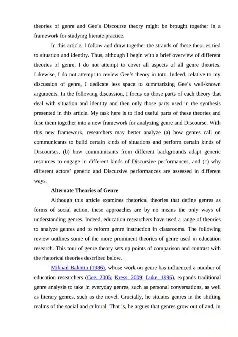 DISCOURSE /GENRE ANALYSIS 3