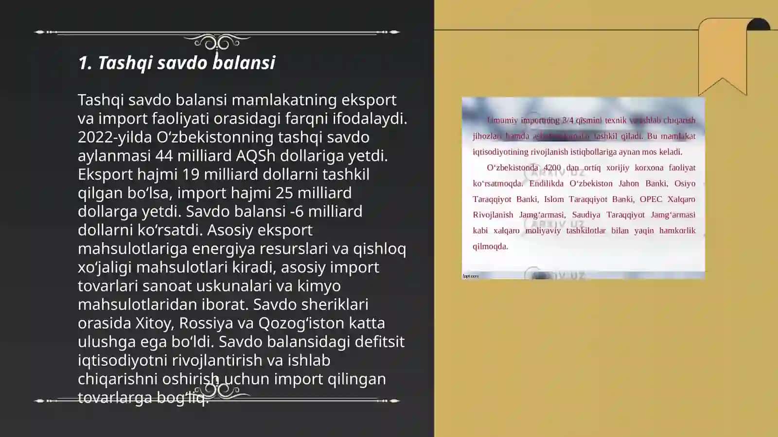 Tashqi iqtisodiy faoliyat statistikasi 3