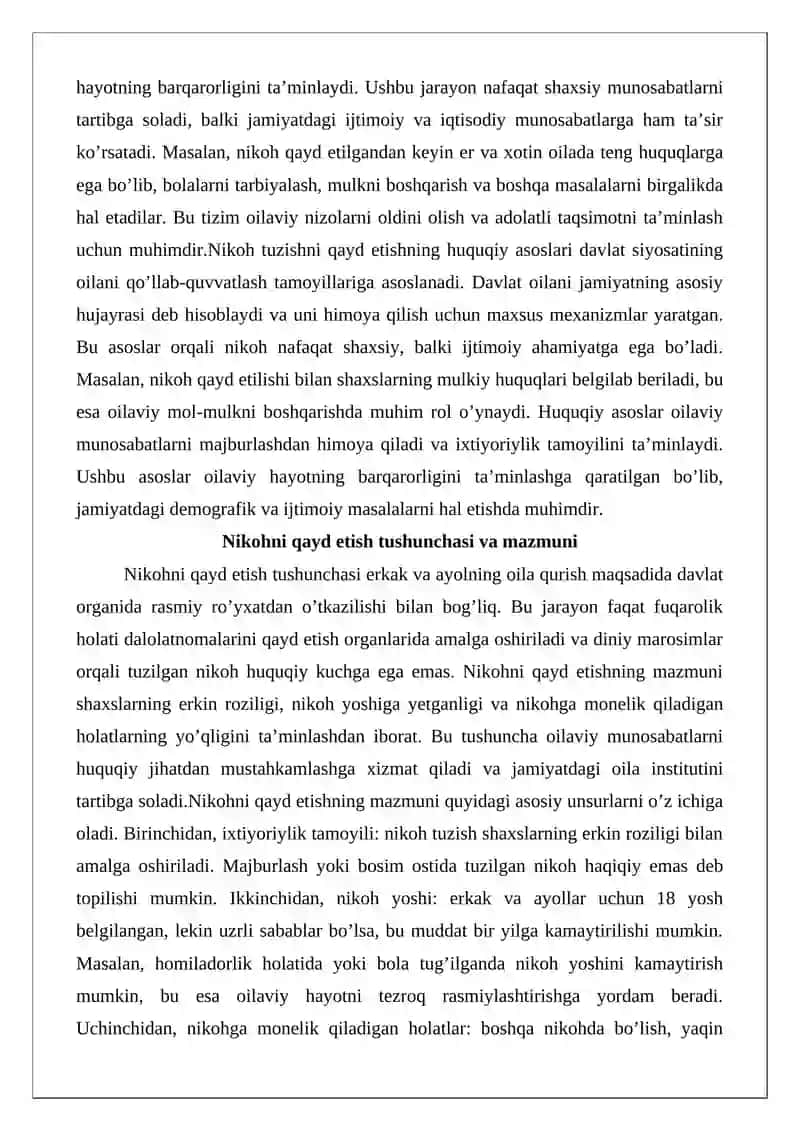 Nikoh tuzish va uni davlat ro’yxatidan o’tkazish 3