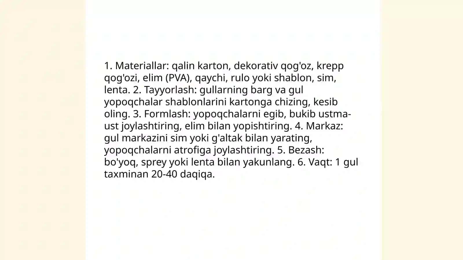 Turli materiallardan hajmdor gullar yasash texnalogiyasi 3