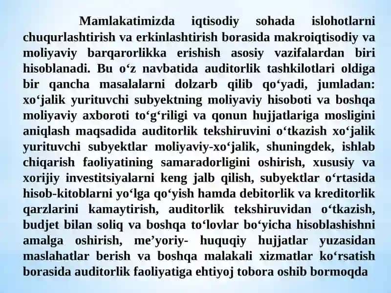AUDIT VА MOLIYAVIY NАZORАT 3