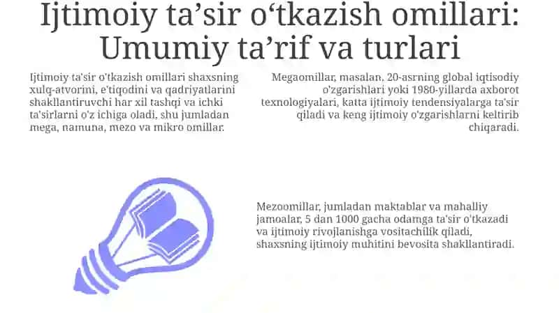Ijtimoiy taʼsir oʻtkazish omillari 3