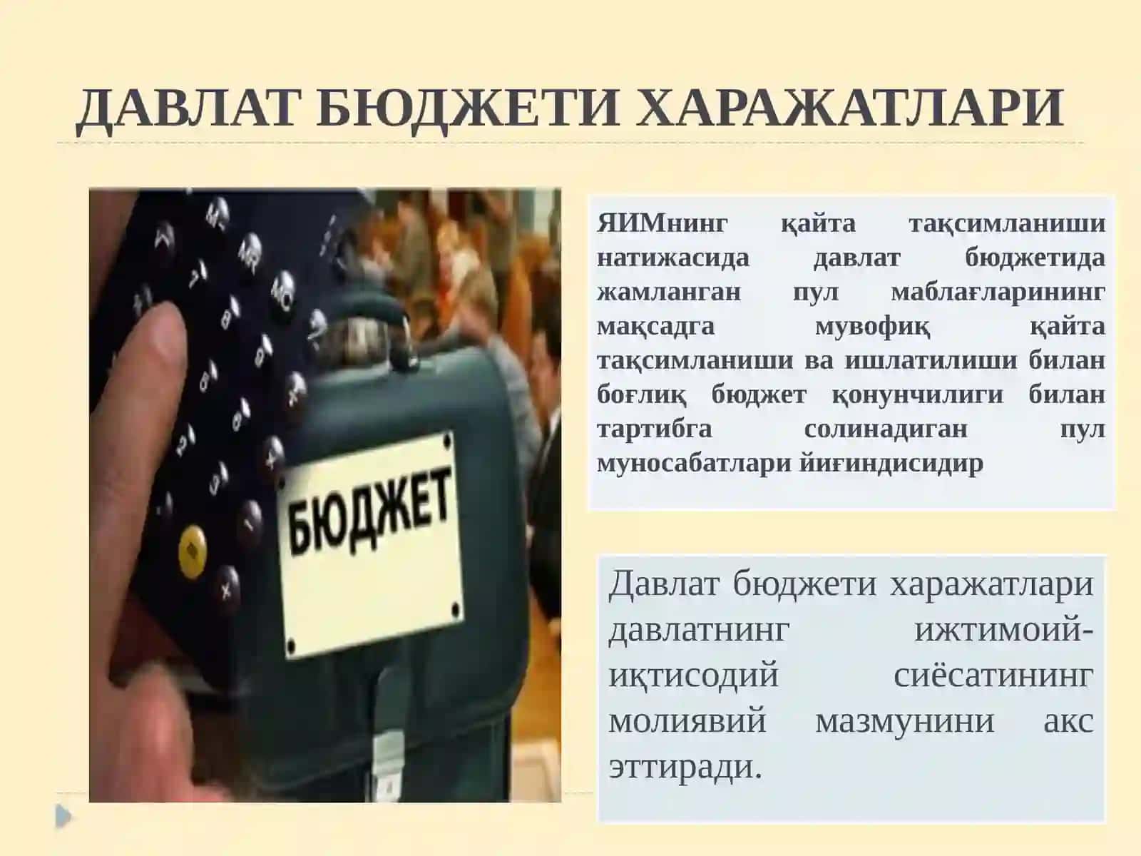 Davlat byudjetining xarajatlari 3