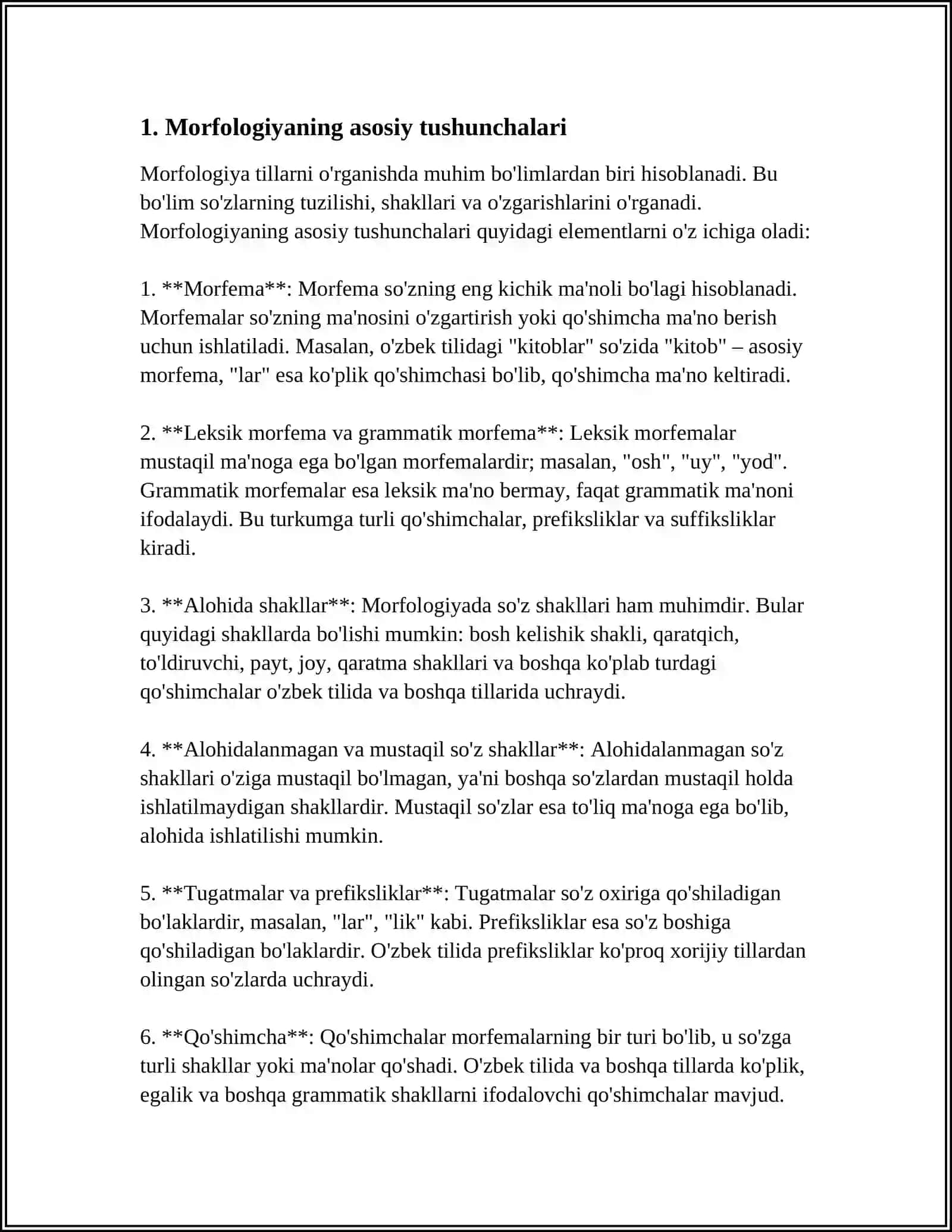 Òsimliklarning morfologik qonuniyatlarini tushuntiring 3