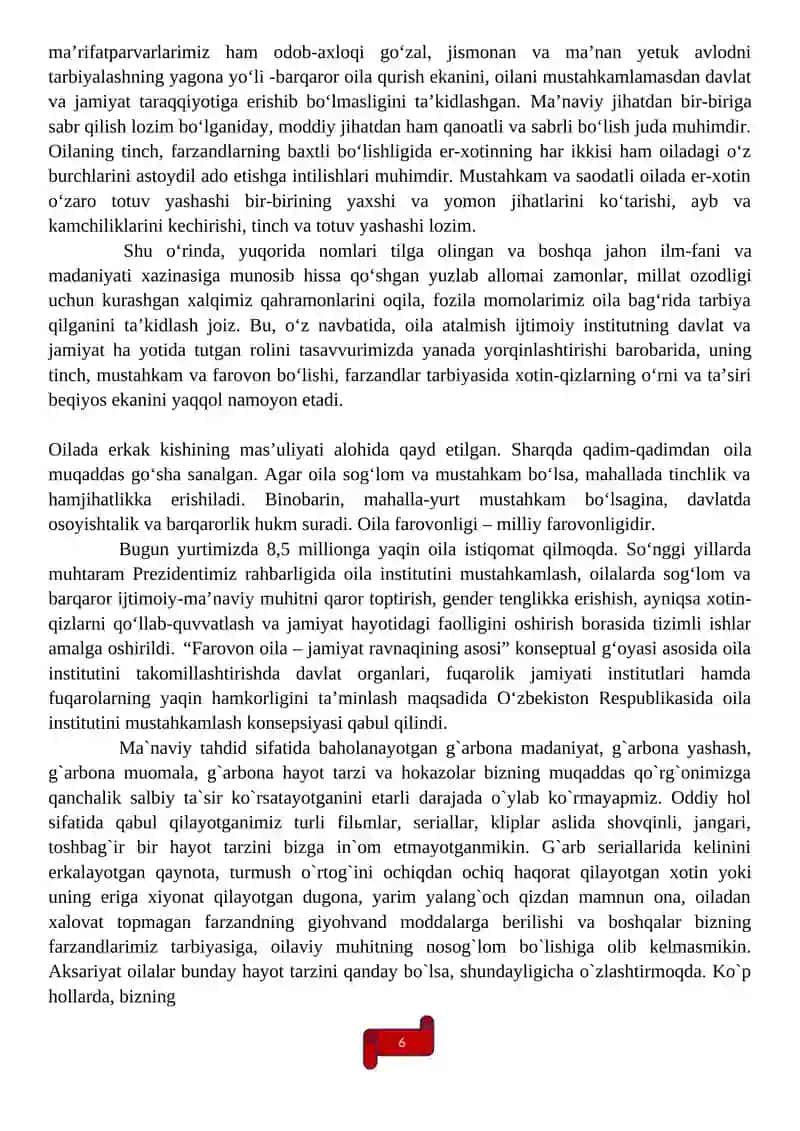 RESPUBLIKAMIZDA OILALAR FAROVONLIGINI TA’MINLASH MAQSADIDA OLIB BORILAYOTGAN ISLOHOTLAR 3
